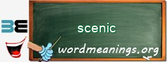 WordMeaning blackboard for scenic